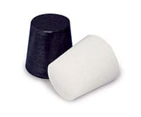 Two black and white plugs